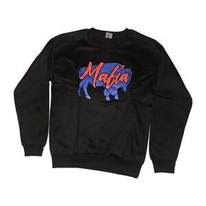 Bills Mafia Womens XS/S Black Crew Sweatshirt Buffalo Bills Football Sportswear